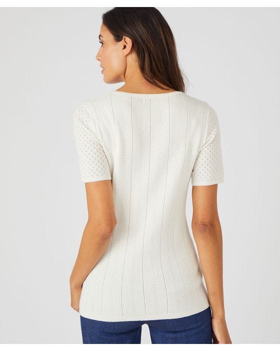 Damart Skin Soft Cotton Rich Pointelle Jumper