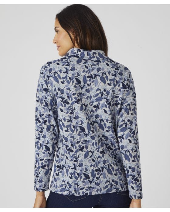 Damart Skin Soft Cowl-neck Printed Top