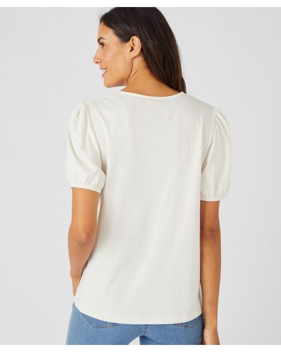 Damart Skin Soft Embroidered Detail T-shirt