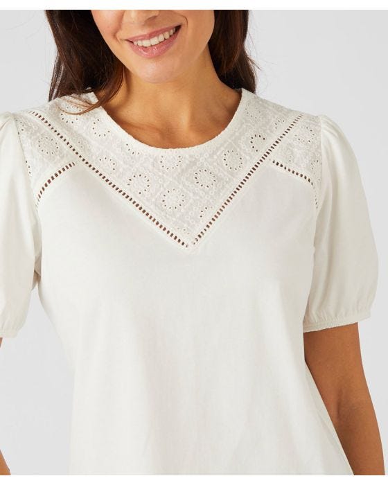 Damart Skin Soft Embroidered Detail T-shirt