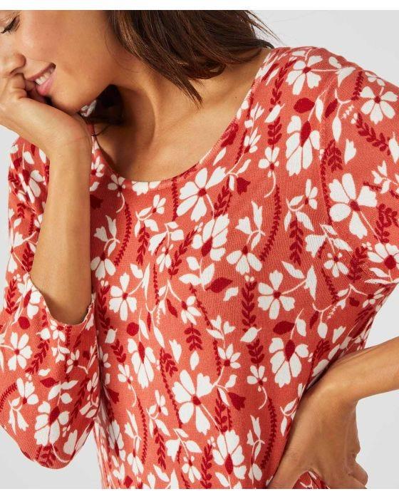 Damart Skin Soft Floral Print Jumper