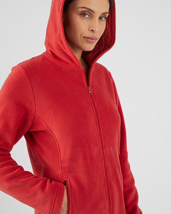 Damart Skin Soft Hooded Zip-up Fleece