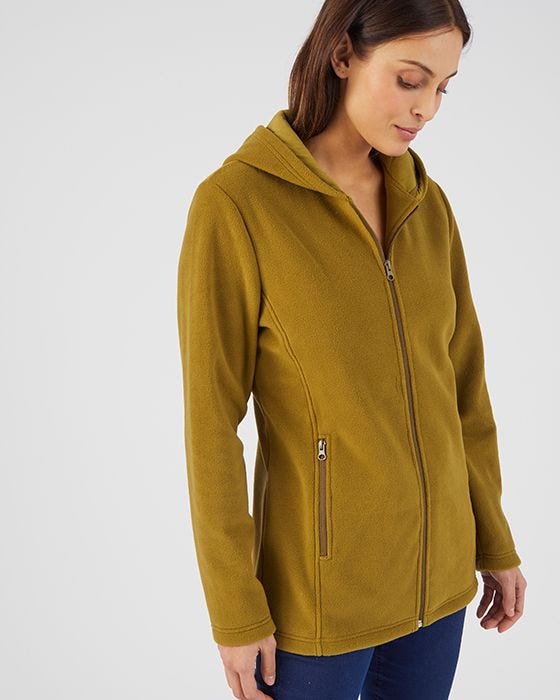 damart Skin Soft Hooded Zip-up Fleece