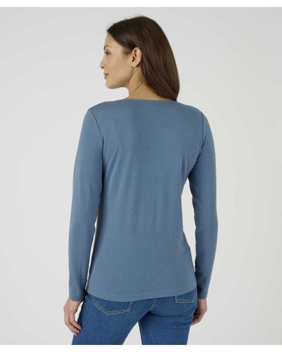 Damart Skin Soft Long Sleeve Lace Trim T-shirt