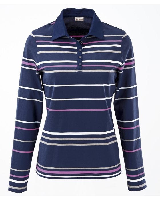 Damart Skin Soft Long Sleeved Cotton Polo Shirt