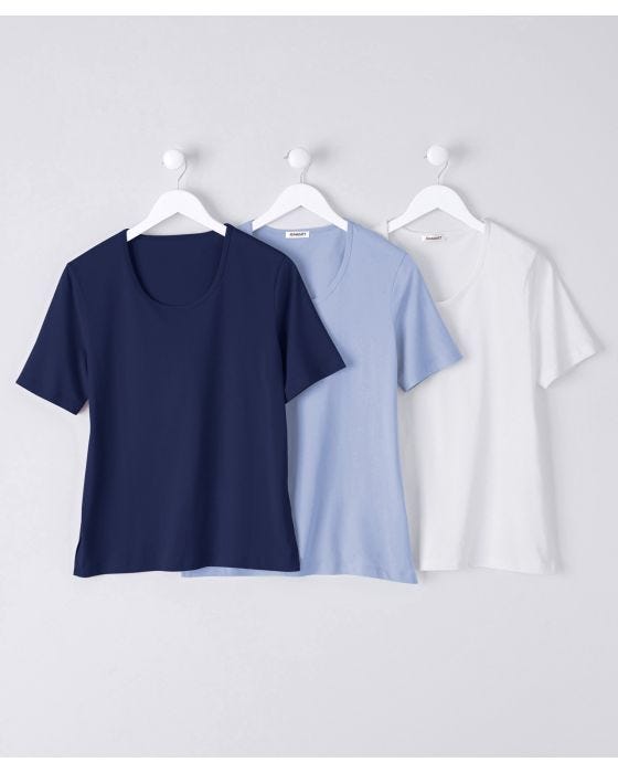 Damart Skin Soft Pack Of 3 Essentials T-shirts