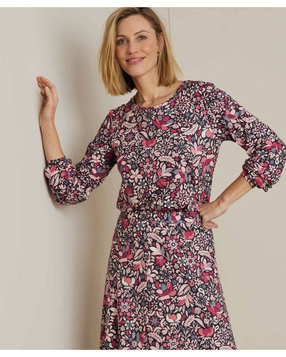 damart Skin Soft Stretch Jersey Scoop Neck Top