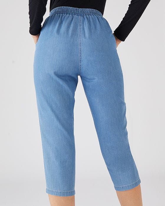 damart Straight leg Cotton Crop Trousers
