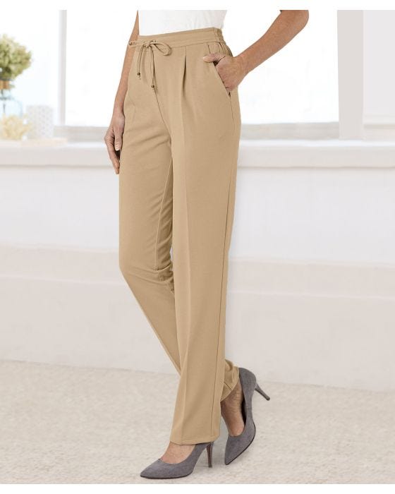 Damart Straight-leg Crepe Pull-on Trousers