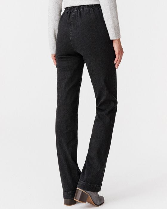 Damart Straight Leg Pull-on Jean Trousers