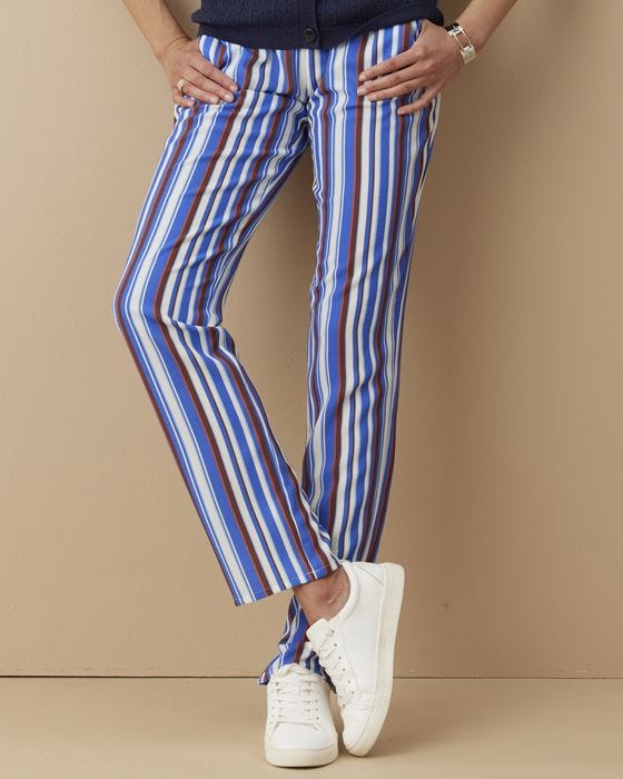 damart Straight Leg Stripe Trousers