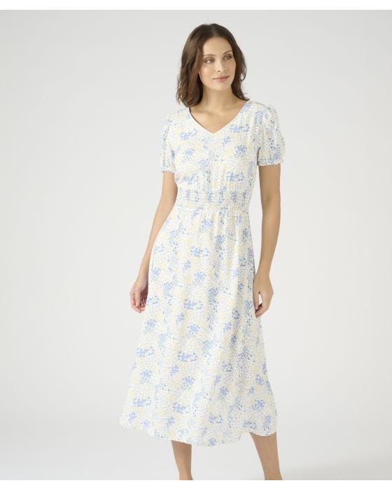 Damart Stretch Waist Printed Tea Dress