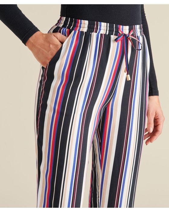 Damart Stretch Waist Stripe Trousers