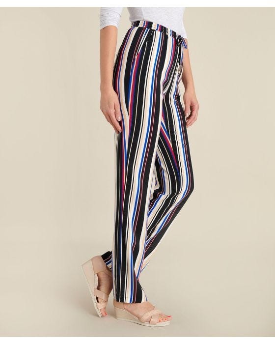 Damart Stretch Waist Stripe Trousers