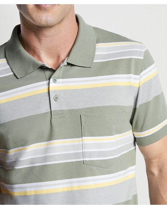 Damart Stripe Polo Shirt