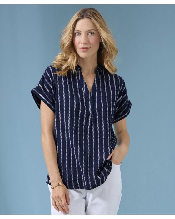 damart Striped Blouse