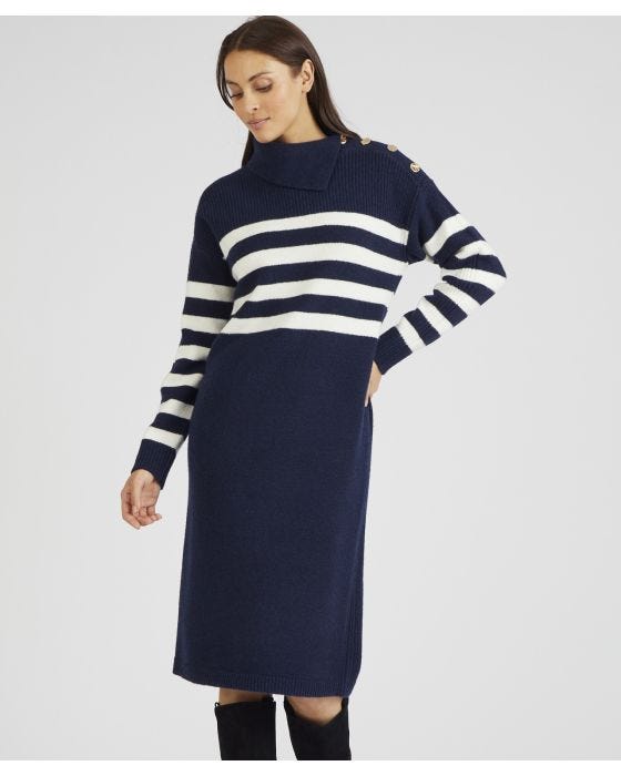 Damart Striped Knitted Dress