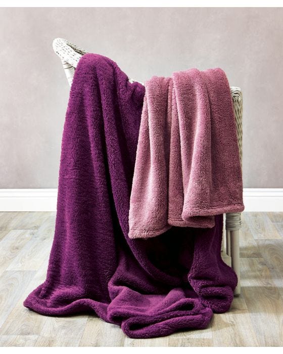 damart Super Soft Teddy Fleece Throw