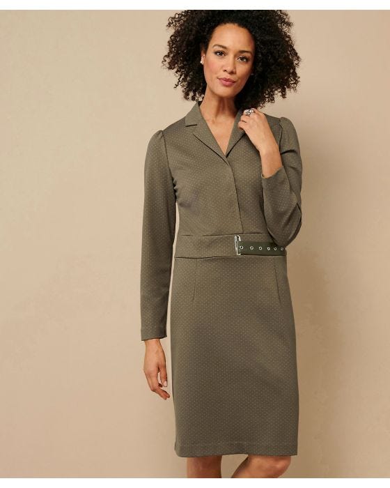 damart Tailored Belt Detail Jersey Dress