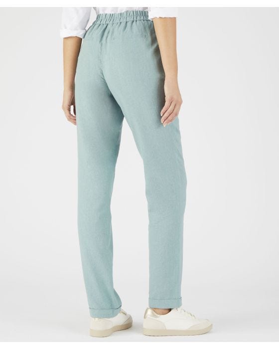Damart Tapered-leg Linen Rich Trousers