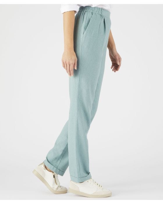 Damart Tapered-leg Linen Rich Trousers