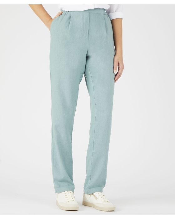 damart Tapered-leg Linen Rich Trousers
