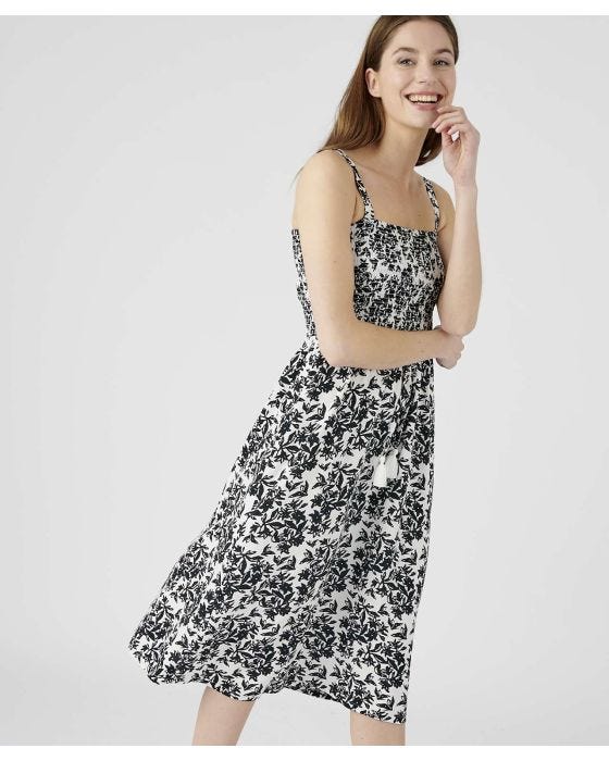 damart Tassle Tie Front Stretch Bodice Sundress