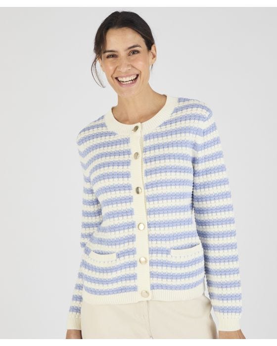 Damart Textured Knit Cardigan