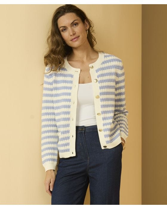 damart Textured Knit Cardigan