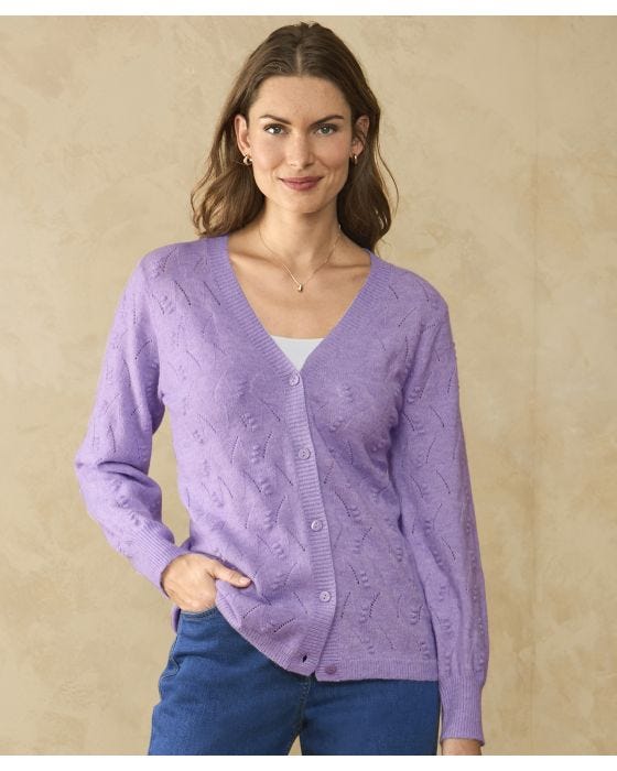 damart Thermolactyl Stitch Detail Cardigan