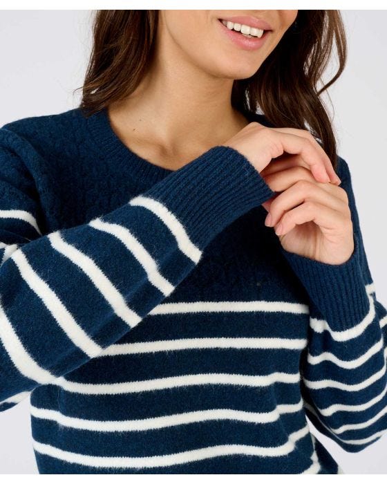 Damart Thermolactyl Stripe Pointelle Jumper