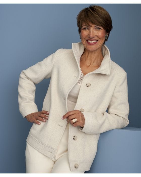 damart Thermolactyl Wool Blend Coat