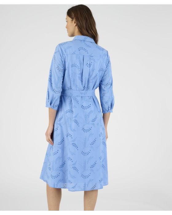 Damart Tie Belt Broderie Anglais Dress