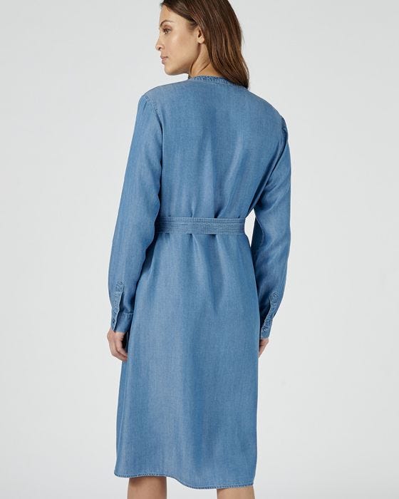 Damart Tie Belt Denim Look Dress