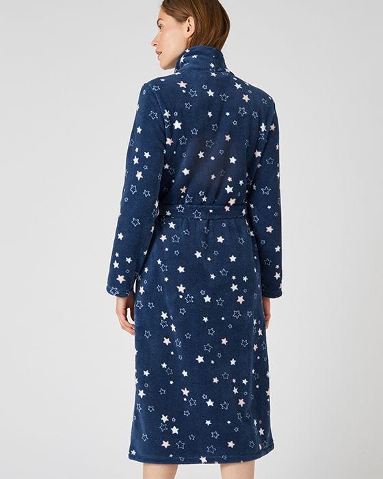 Damart Tie Belt Fleece Dressing Gown
