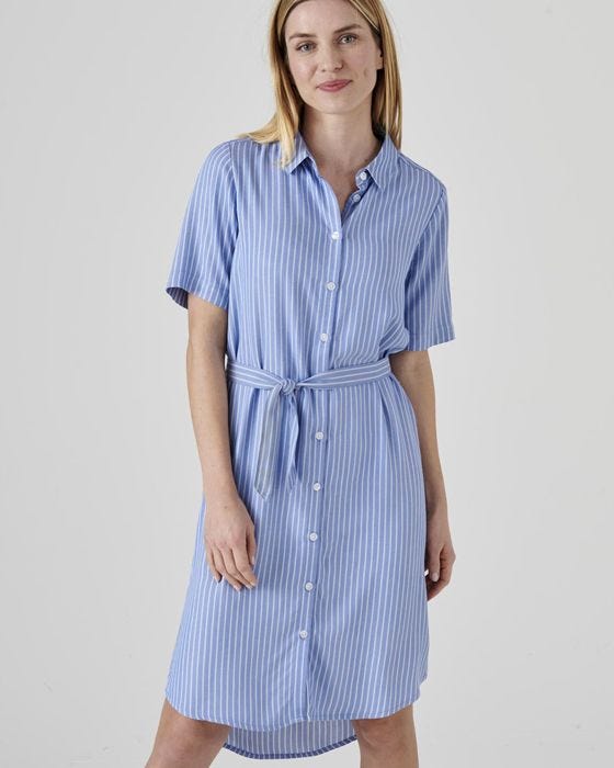 Damart Tie Belt Shirt Dress
