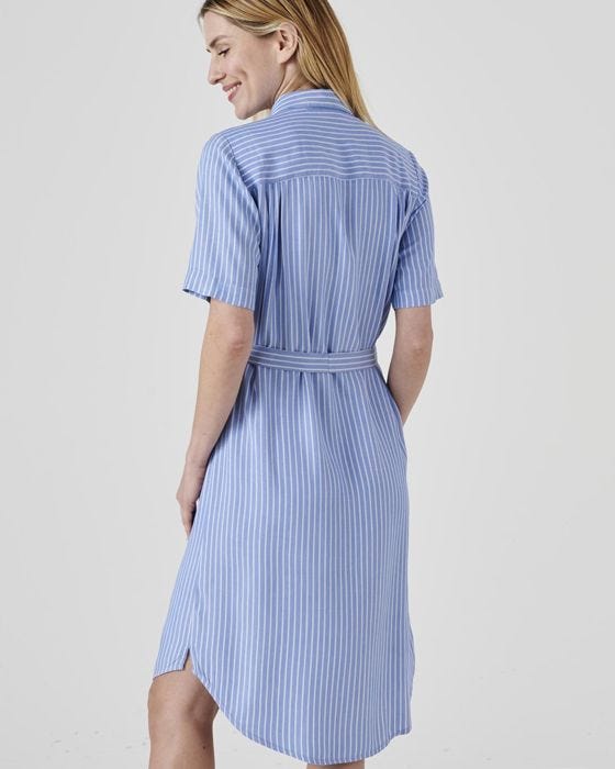 Damart Tie Belt Shirt Dress