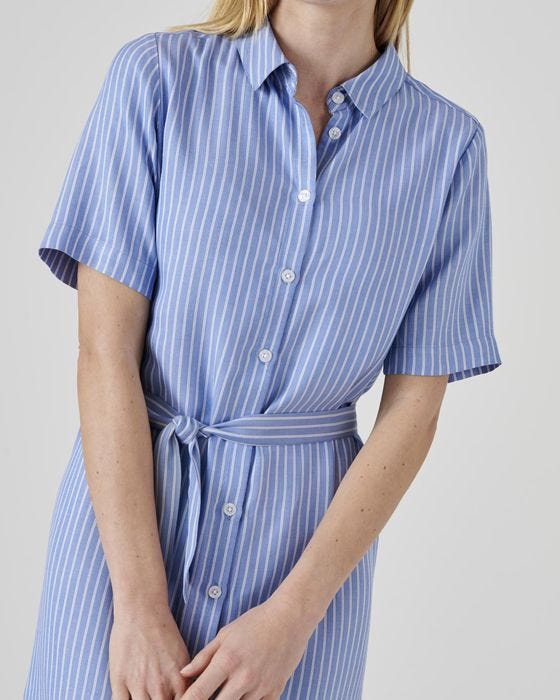 Damart Tie Belt Shirt Dress