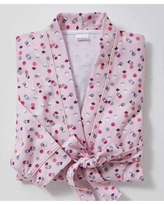 Damart Tie Belt Waffle Gown