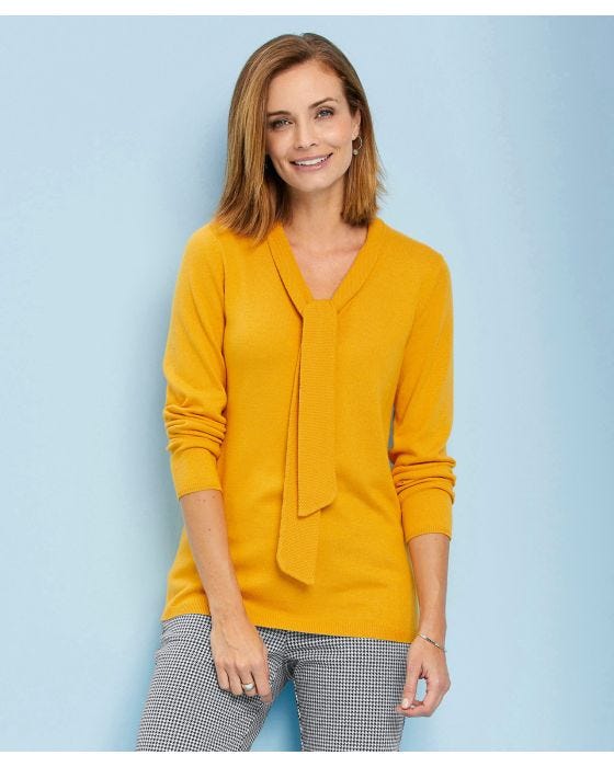 Damart Tie Front Jumper