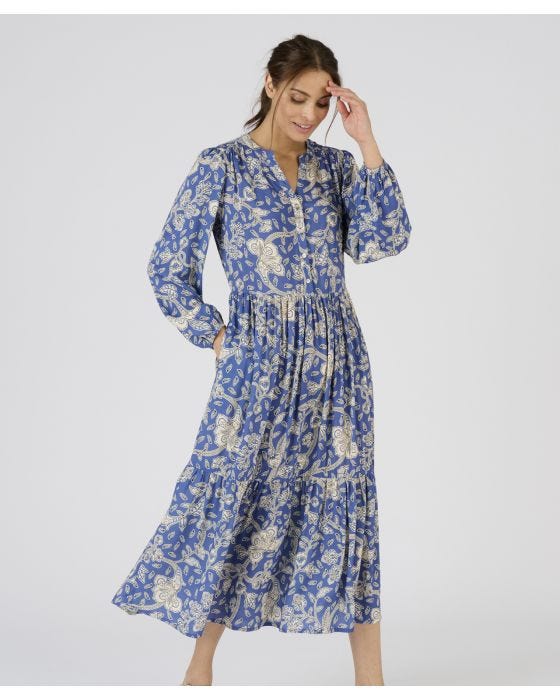 Damart Tiered Floral Print Dress