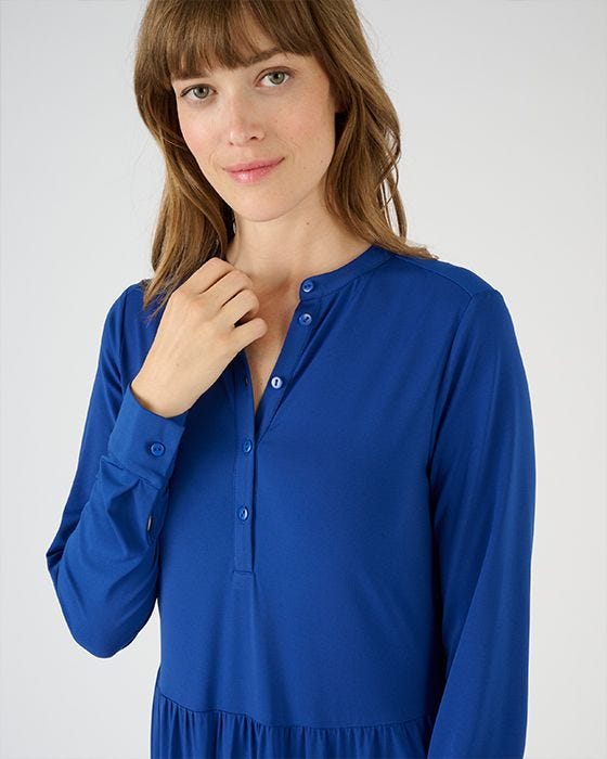 Damart Tiered Stretch Jersey Dress