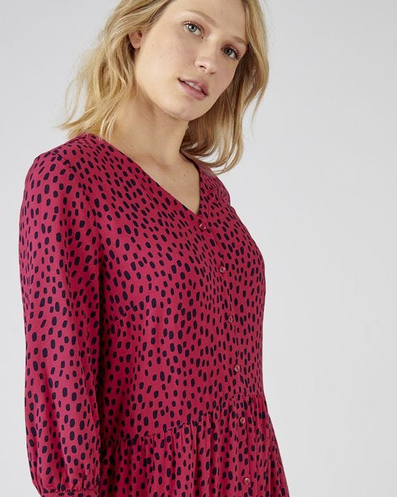 Damart Tired Animal Print Dress