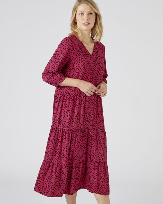 Damart Tired Animal Print Dress