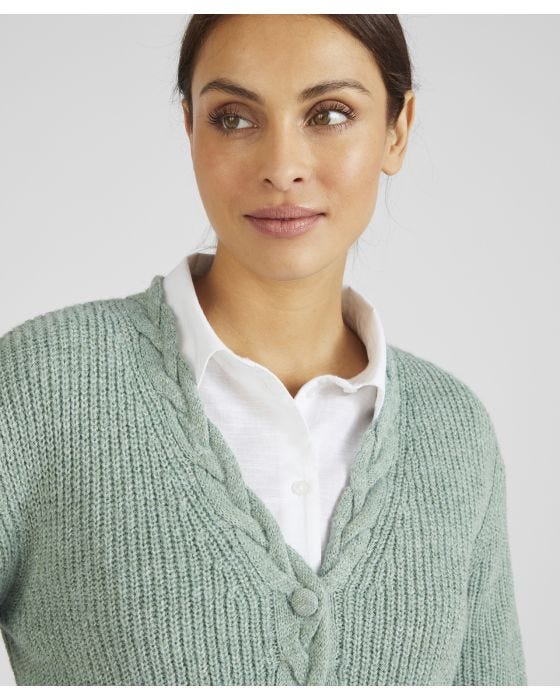 Damart Toasty Thermal Recycled Cable Cardigan