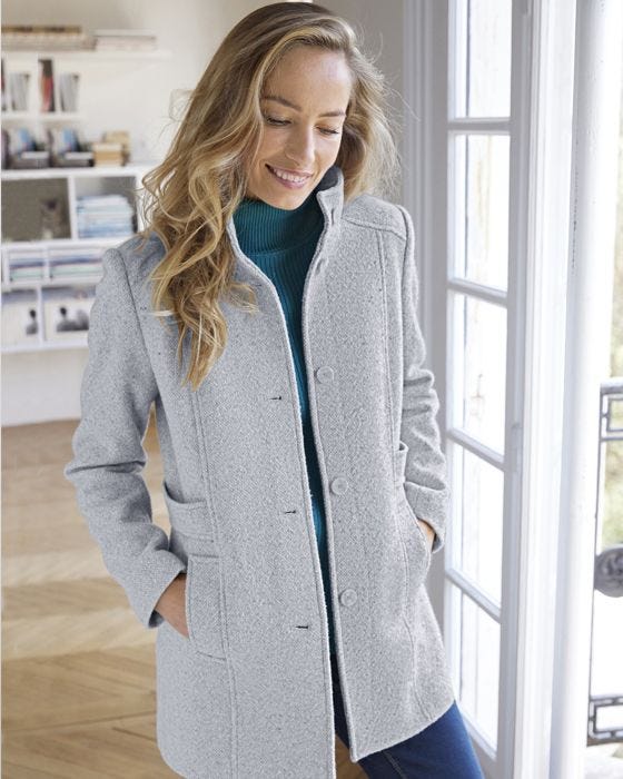 damart Toasty Thermal Wool Rich Recycled Coat