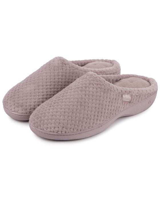 Damart Totes Isotoner Ladies Popcorn Mule Slippers