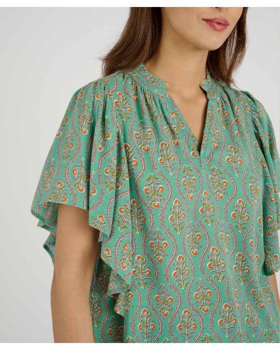Damart Tunisian-Style Printed Blouse