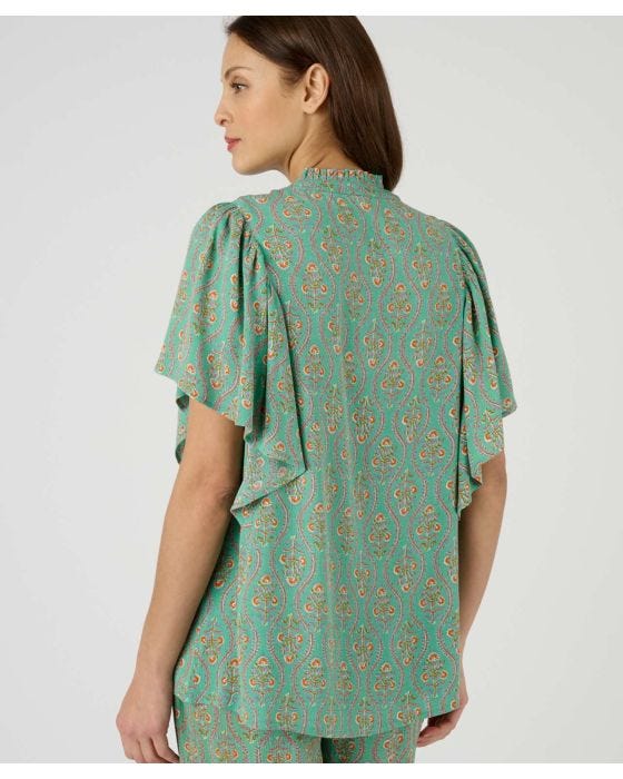 Damart Tunisian-Style Printed Blouse