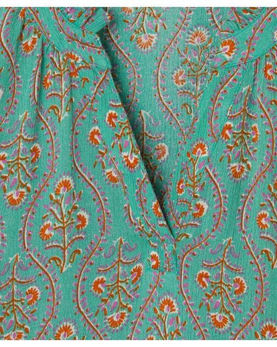 Damart Tunisian-Style Printed Blouse